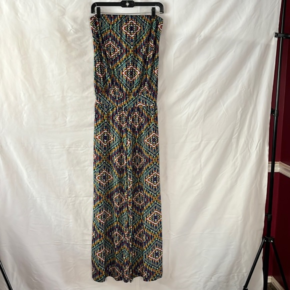 Strapless Multi-Color Jumpsuit Size Small - Picture 1 of 5